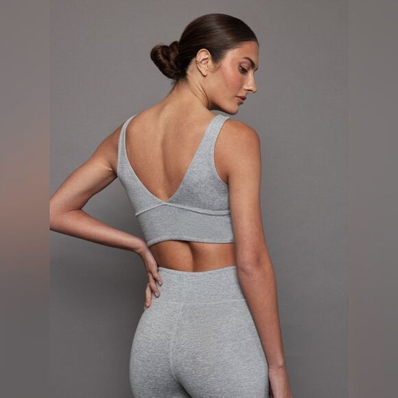 CARBON38 Wrap Bra in Heather Melt - Silver Heather Large NWT - Picture 2 of 6